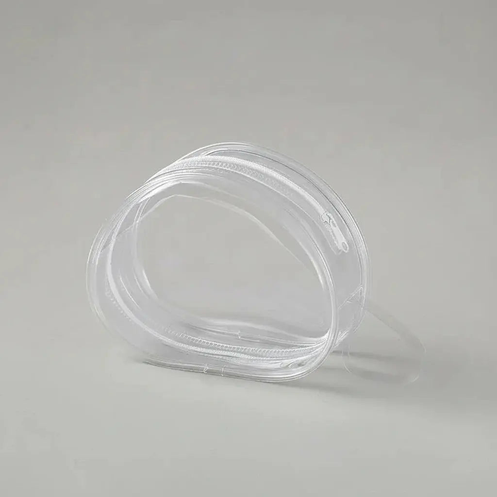 Trousse de toilette transparente PVC demi-lune