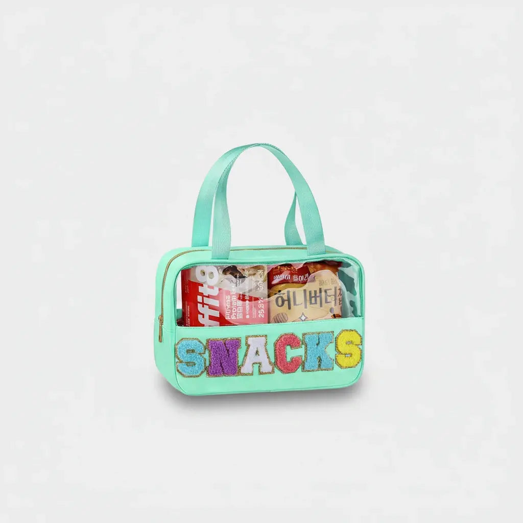 Trousse de toilette transparente snacks 
