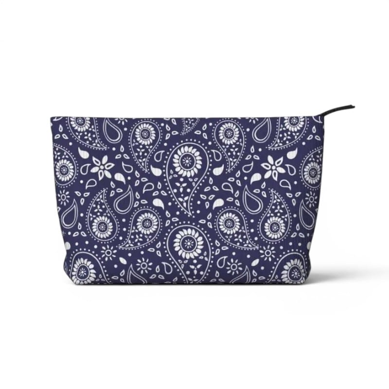 Trousse Maquillage Velours Côtelé Motif Paisley Bohème | LA PAISLEYVA — TrousseUp