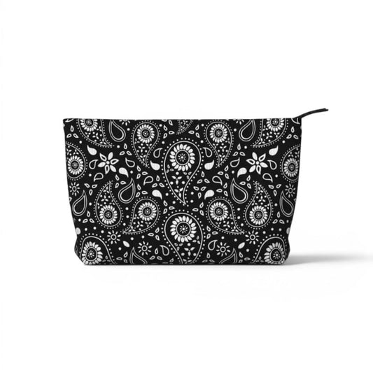 Trousse Maquillage Velours Côtelé Motif Paisley Bohème | LA PAISLEYVA — TrousseUp
