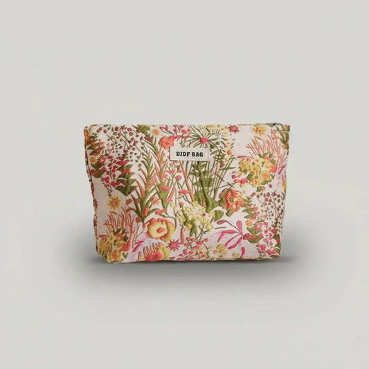 Trousse toilette femme florale – grande capacité chic