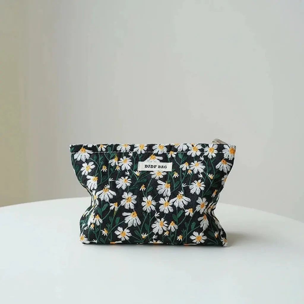 Trousse toilette femme florale – grande capacité chic