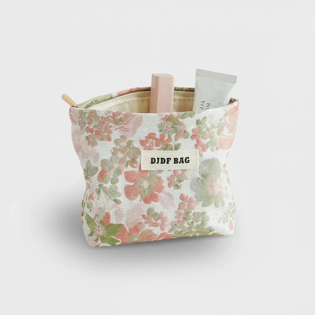 Trousse toilette femme florale – grande capacité chic