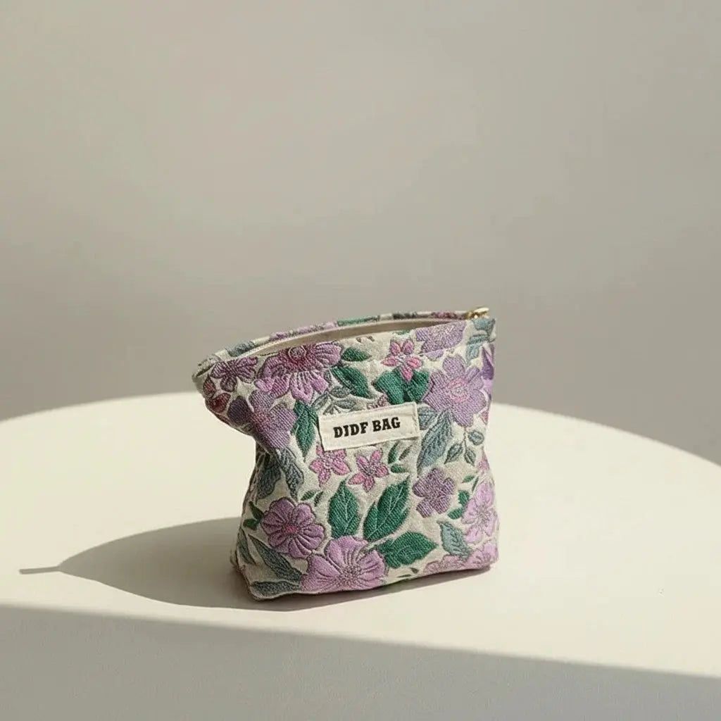 Trousse toilette femme florale – grande capacité chic