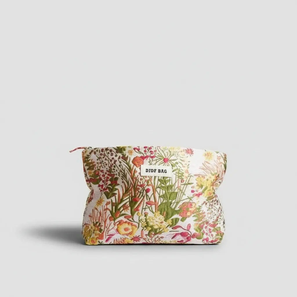 Trousse toilette femme florale – grande capacité chic