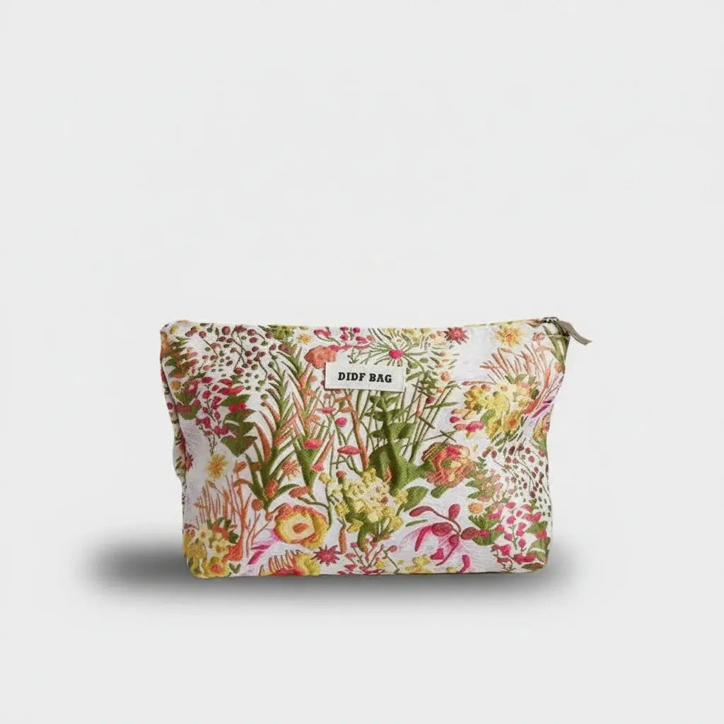 Trousse toilette femme florale – grande capacité chic