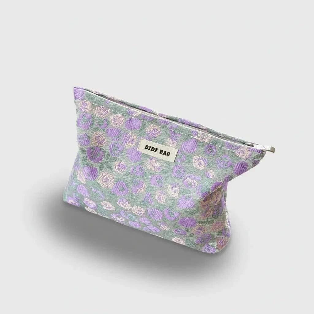 Trousse toilette femme florale – grande capacité chic