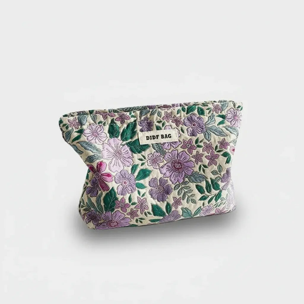 Trousse toilette femme florale – grande capacité chic