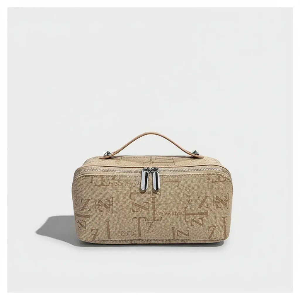 Trousse toilette femme PU imprimé luxe – chic