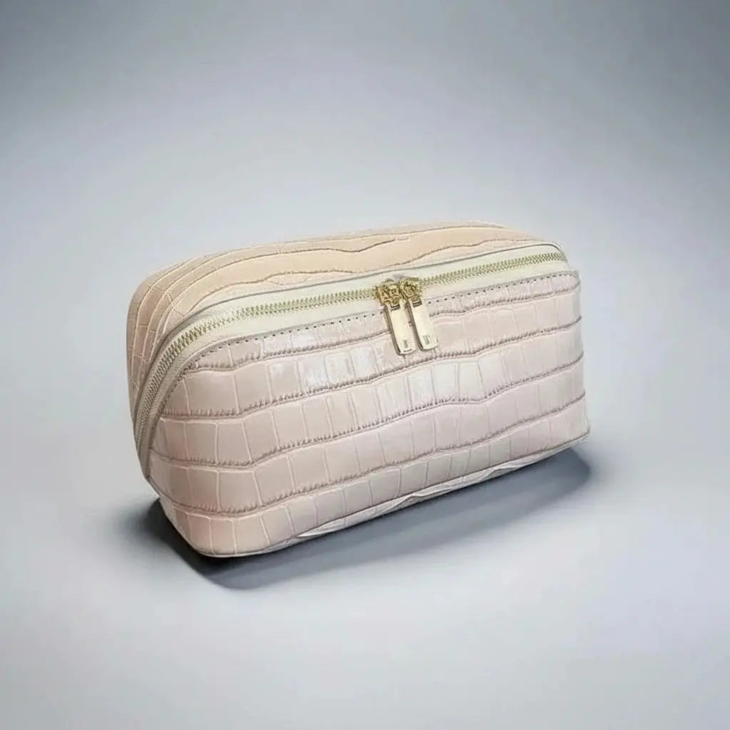 Trousse toilette femme PU motif croco – chic pratique