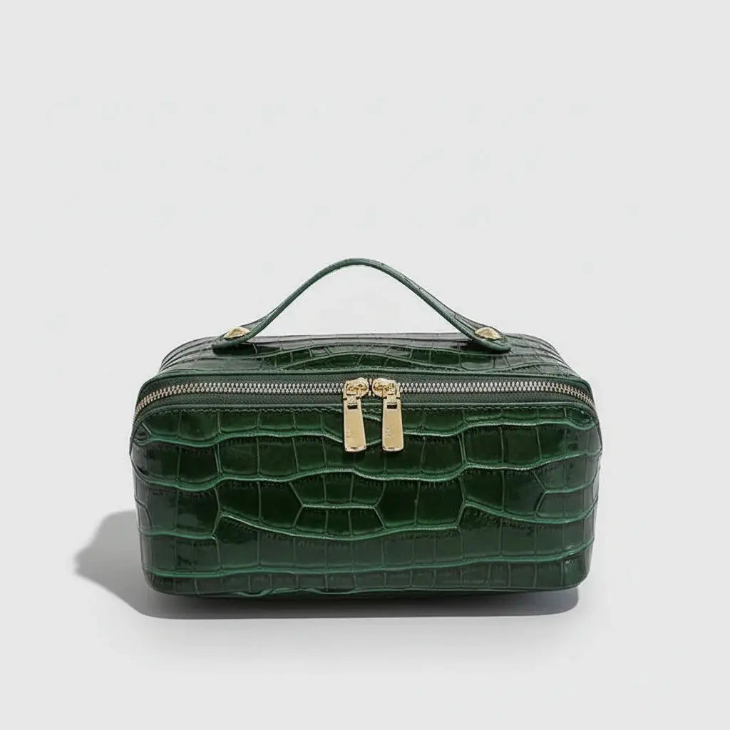 Trousse toilette femme PU motif croco – chic pratique