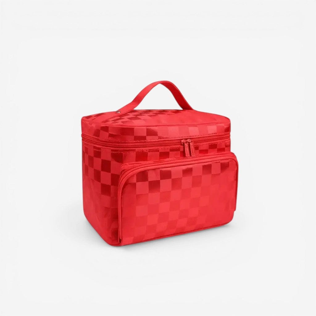 Trousse toilette femme rayée étanche – organisateur chic