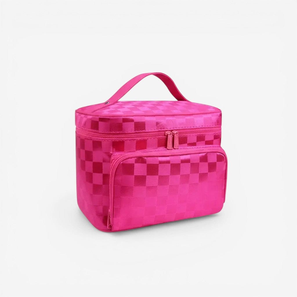 Trousse toilette femme rayée étanche – organisateur chic