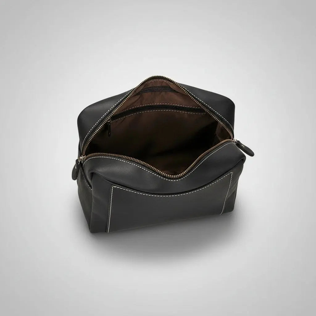 Trousse toilette homme cuir de vache élégante