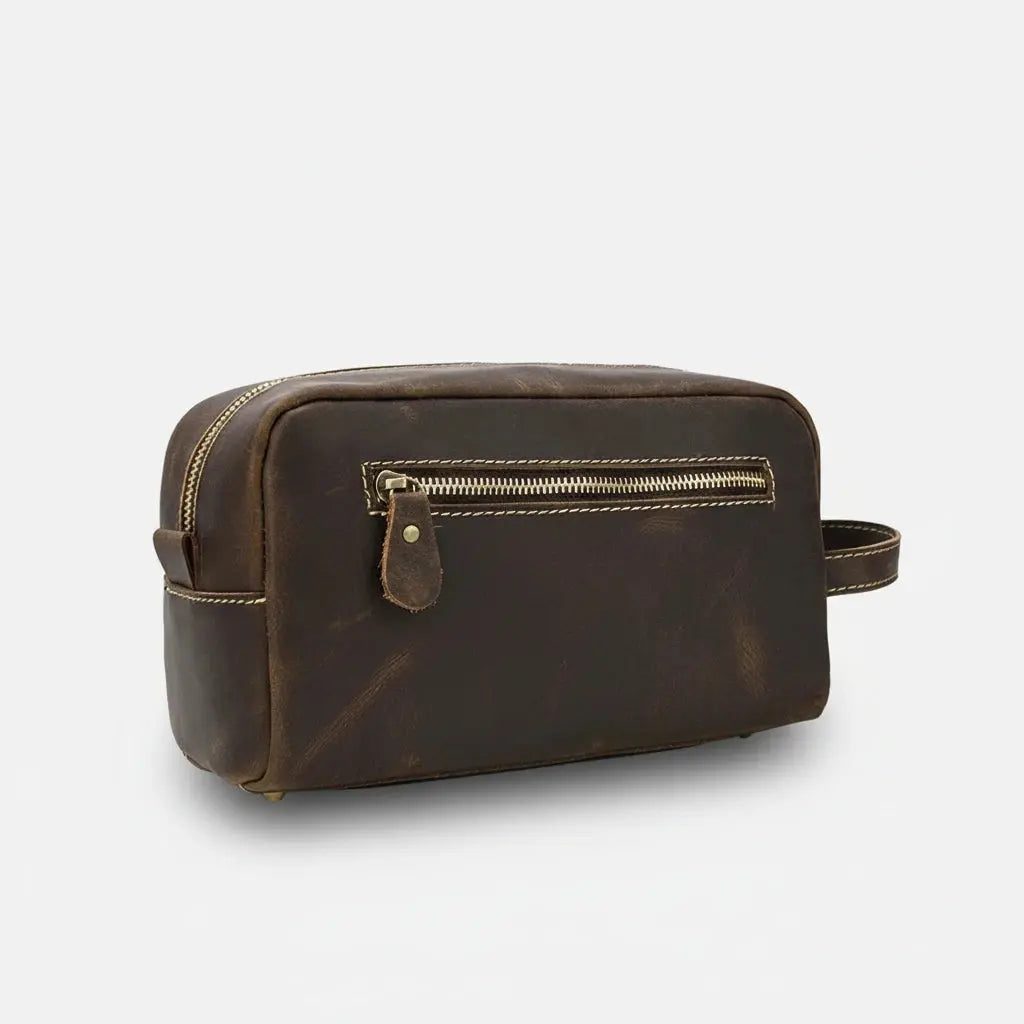 Trousse toilette homme cuir de vache élégante