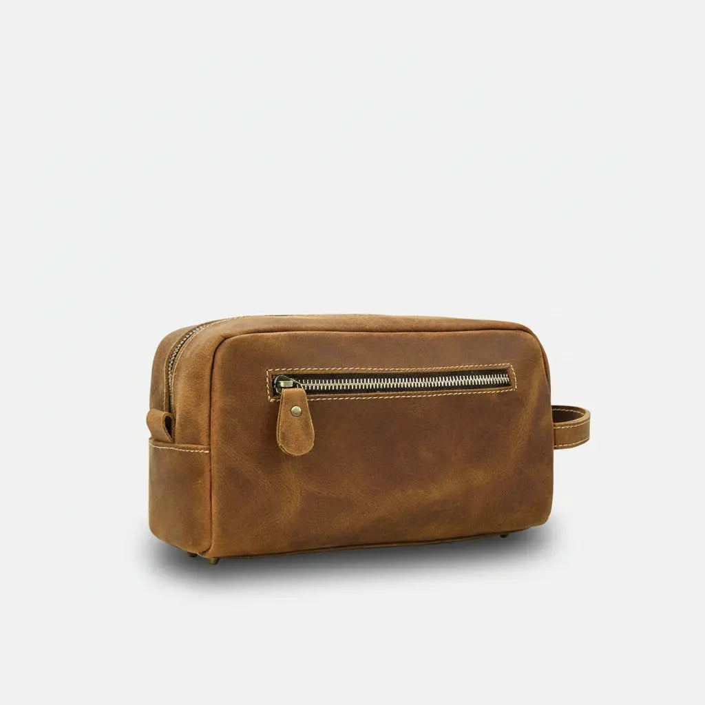 Trousse toilette homme cuir de vache élégante