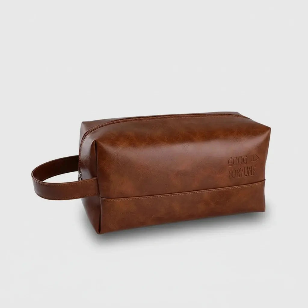 Trousse toilette homme cuir PU | imperméable