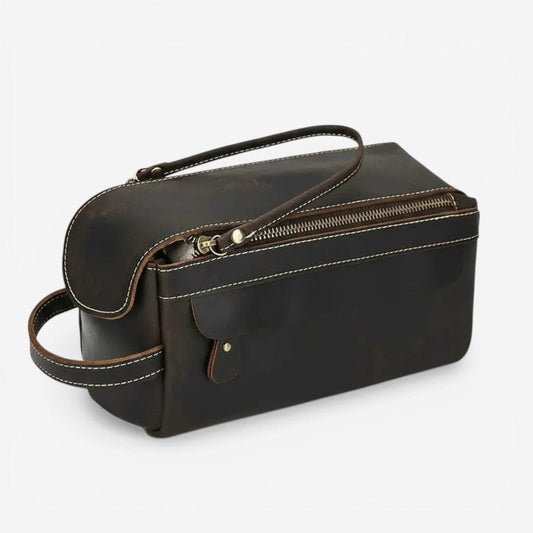 Trousse toilette homme cuir véritable Newsbirds – compacte