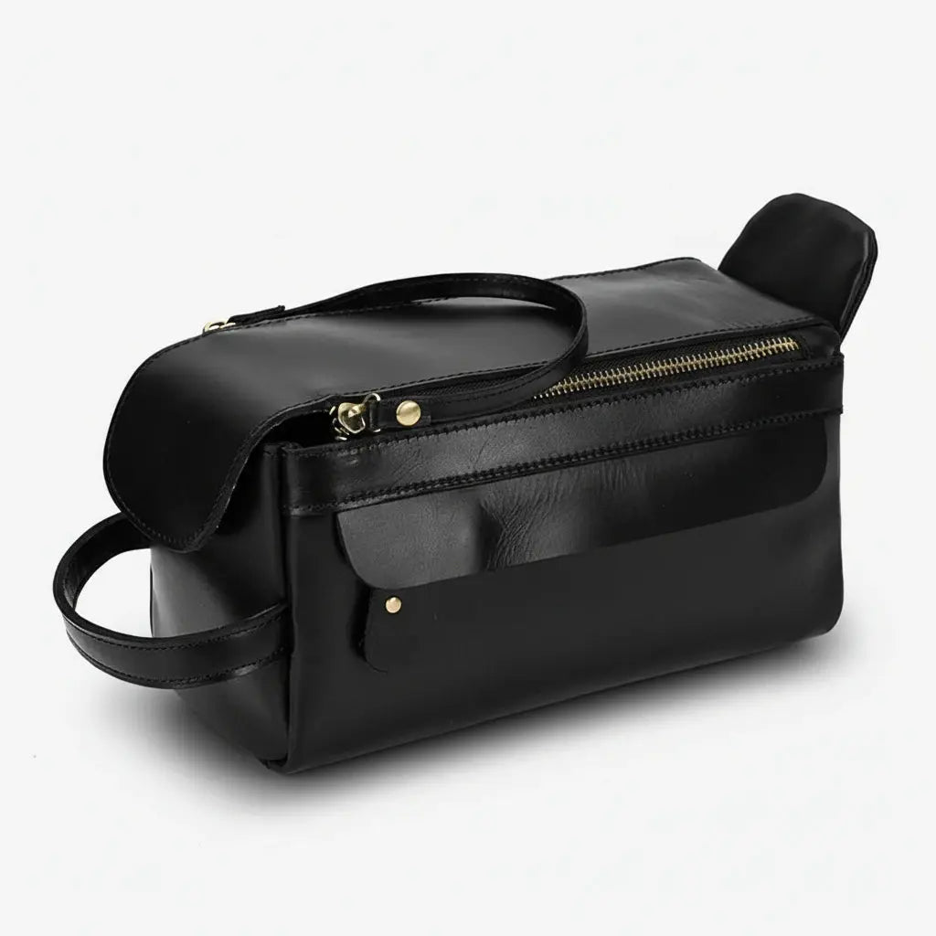 Trousse toilette homme cuir véritable Newsbirds – compacte