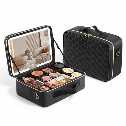 Vanity Voyage Miroir LED – Mallette Maquillage Grande Taille